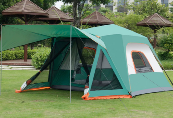 Tent outdoor automatic thickening rainproof 5-6 people one room one hall outdoor camping tent
