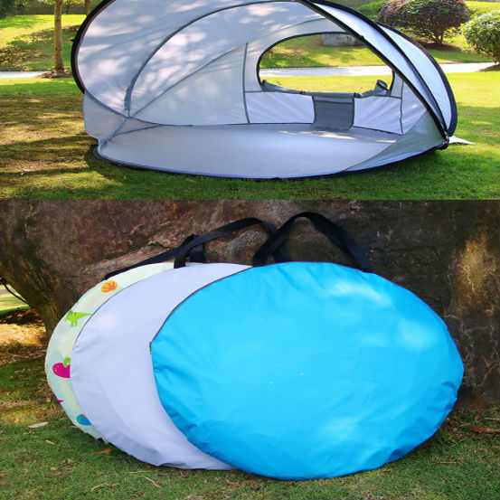 2020 new full automatic quick opening outdoor folding sunshade and camping beach double tent